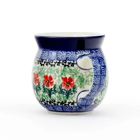 Kubek Ceramiczny 005 v-0,2l <br>1916X Czerwone kwiatuszki